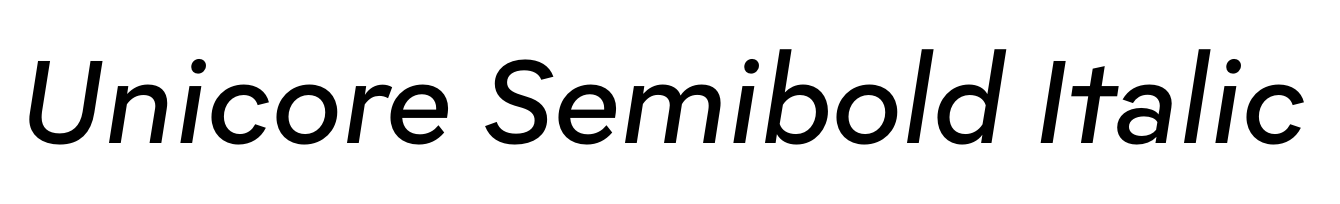 Unicore Semibold Italic